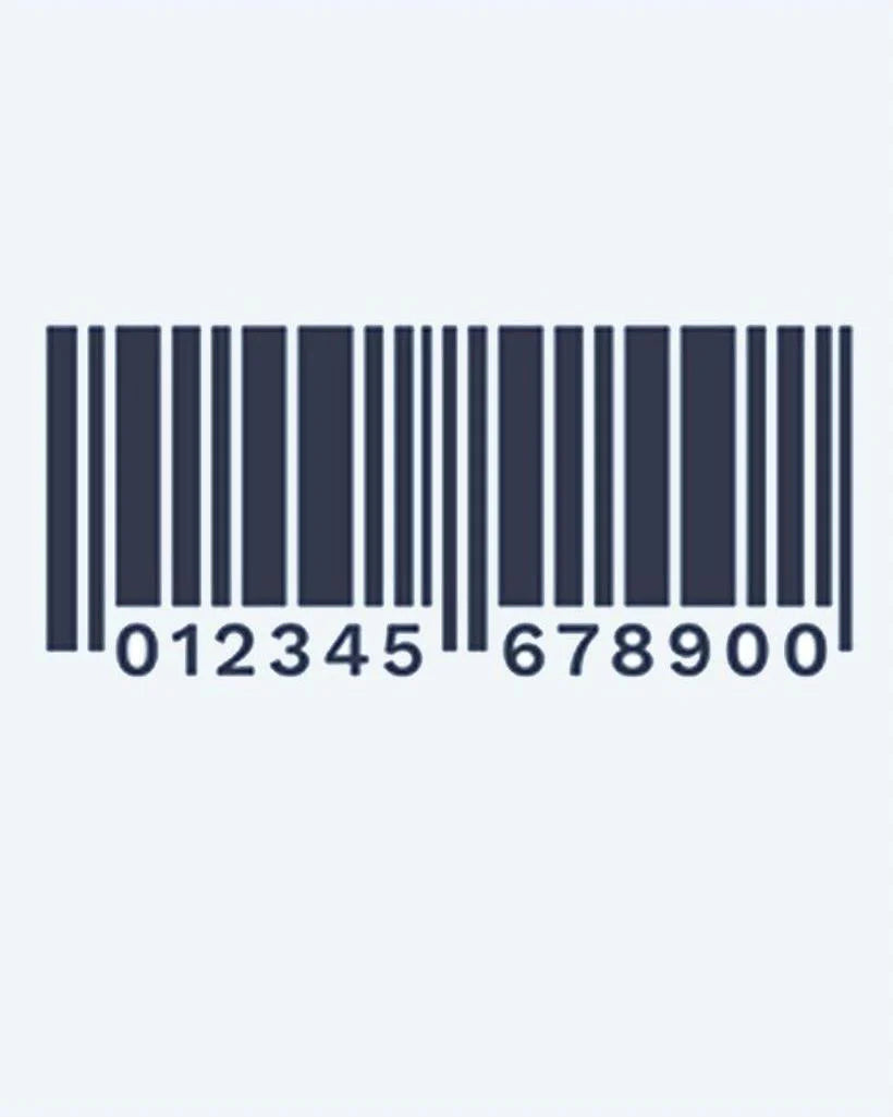 Tatuaje semi-permanente Código de Barras diseño de INKON – ilustración de código de barras, números, rebelde, declaración, pieza, 2 x 2 in (5x5cm), disponible en inkon.co