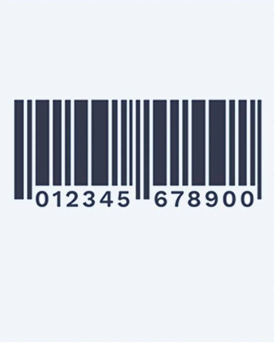 Tatuaje semi-permanente Código de Barras diseño de INKON – ilustración de código de barras, números, rebelde, declaración, pieza, 2 x 2 in (5x5cm), disponible en inkon.co
