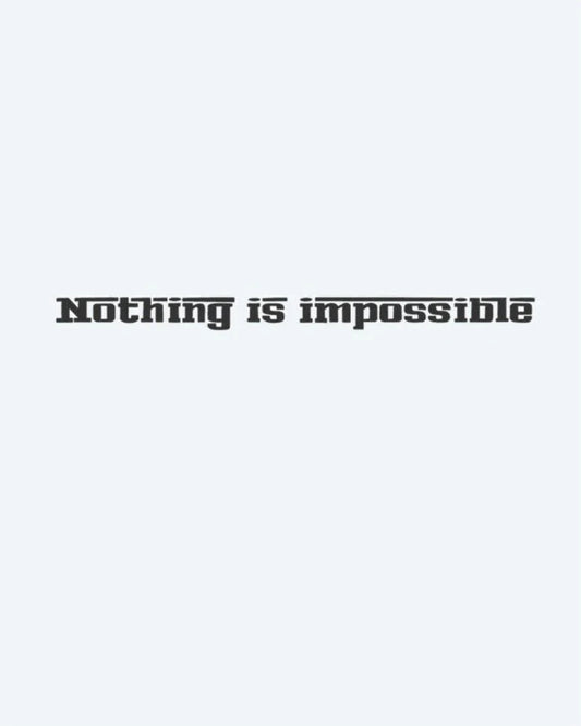 Tatuaje semi-permanente Nada Es Imposible diseño de INKON – ilustración de motivacional, cita, lettering, fuerte, stencil, 4 x 7 in (10x17cm), disponible en inkon.co